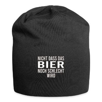 Vatertag Himmelfahrt Bier Nachbar Nachbarn Saufen - Jersey-Beanie - Schwarz - Vorne