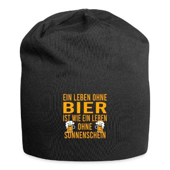 Vatertag Himmelfahrt Bier Nachbar Nachbarn Saufen - Jersey-Beanie - Schwarz - Vorne
