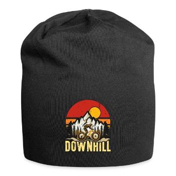 Mountain Bike Downhill Racing Cyclist Bike Racer - Jersey Beanie - black - Front