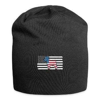 Schnauzer 4. Juli Hundeliebhaber Patriotische USA - Jersey-Beanie - Schwarz - Vorne