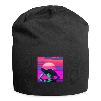 Tortue aquatique Beach Sunset - Bonnet en jersey - noir - Devant