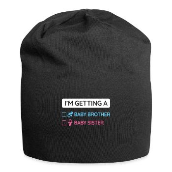 IM Getting A Baby Brother Baby Sister - Jersey-Beanie - Schwarz - Vorne