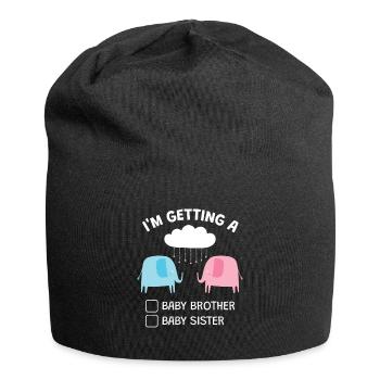 Getting Baby Brother Baby Sister Elefant - Jersey-Beanie - Schwarz - Vorne