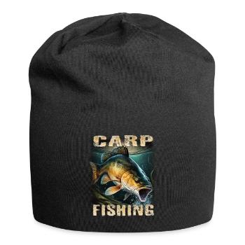 Karpfen - Jersey-Beanie - Schwarz - Vorne
