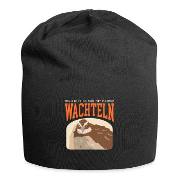 Wachtel Wachteln | Vogelzüchter Geschenk - Jersey-Beanie - Schwarz - Vorne