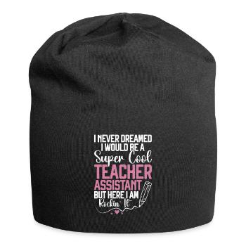 Teacher -Assistant Headmaster Teaching - Jersey Beanie - black - Front