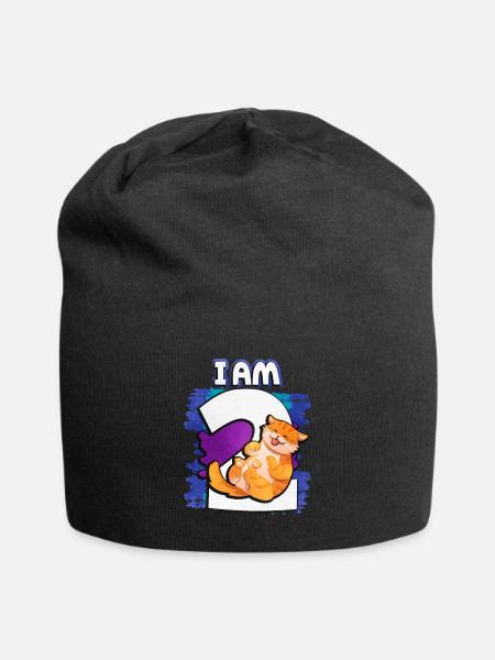 Ich Bin 2 Katze - Jersey-Beanie - Schwarz