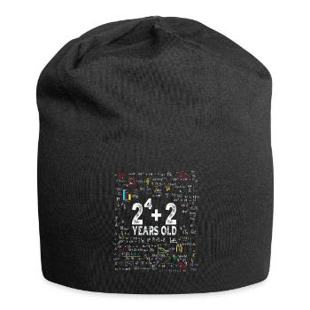 Deux à la puissance de quatre = 18 ans - Mathématiques - Bonnet en jersey - noir - Devant