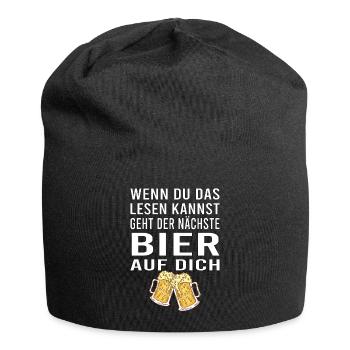 Vatertag Himmelfahrt Bier Nachbar Nachbarn Saufen - Jersey-Beanie - Schwarz - Vorne