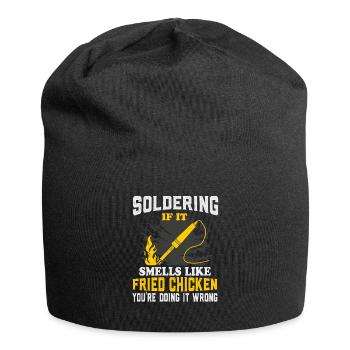 Occupation Funny Roast Chicken Soldering Electrician - Jersey Beanie - black - Front