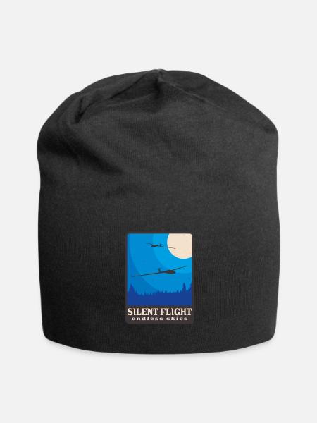 Segelflieger Segelflug Retro Segelflugzeug Pilot - Jersey-Beanie - Schwarz