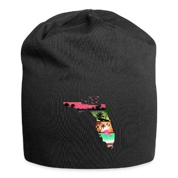 Florida Sunset Summer - Bonnet en jersey - noir - Devant