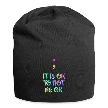 Mental Health It is ok to not be ok - Jersey Beanie - black - Front
