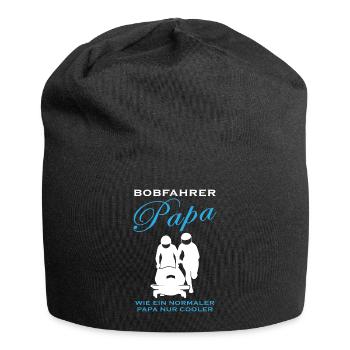 Bobfahrer Papa Spruch Bobfahren Bobsport Geschenk - Jersey-Beanie - Schwarz - Vorne