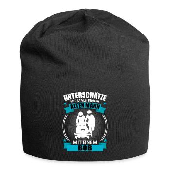 Bobfahrer Alter Mann Spruch Bobfahren Geschenk - Jersey-Beanie - Schwarz - Vorne