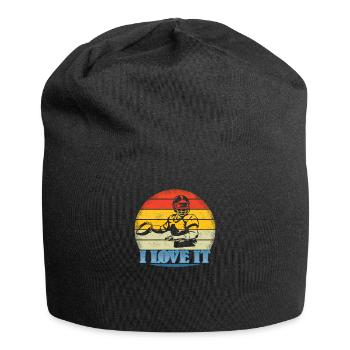 Idée cadeau football pour le sport - Bonnet en jersey - noir - Devant