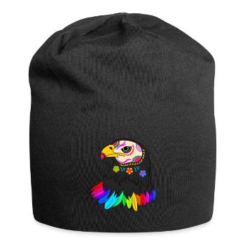 Day of the dead farbiger Adler mexikanisches - Jersey-Beanie - Schwarz - Vorne
