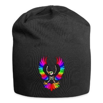 Day of the dead farbiger Adler mexikanisches - Jersey-Beanie - Schwarz - Vorne