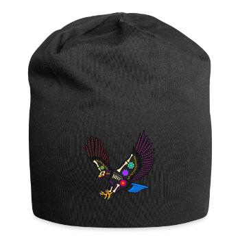 Day of the dead farbiger Adler mexikanisches - Jersey-Beanie - Schwarz - Vorne