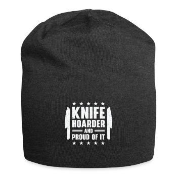 Messersammler Messer Sammeln - Jersey-Beanie - Anthrazit - Vorne