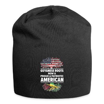 Geboren in Guyana Guyana Amerikanisch USA - Jersey-Beanie - Schwarz - Vorne
