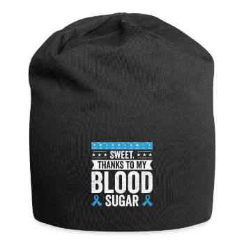 Diabetische Bauchspeicheldrüse - Jersey-Beanie - Schwarz - Vorne