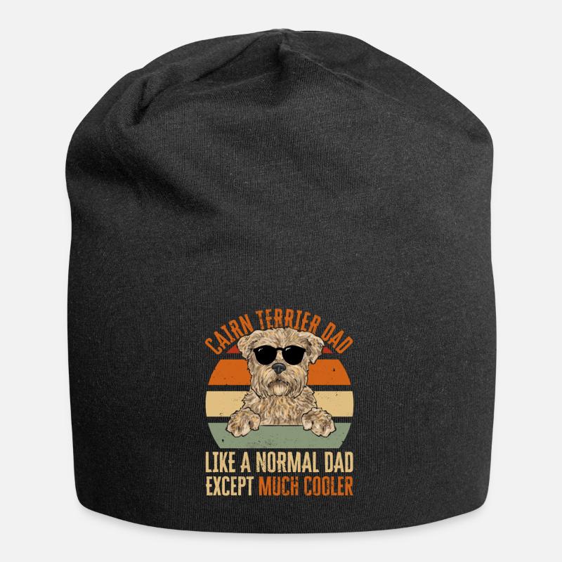 Cairn Terrier Hund - Jersey-Beanie - Schwarz