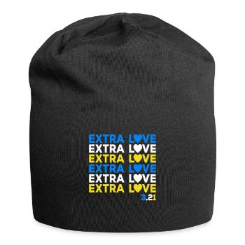 Syndrome de Down Chromosomes Extra Amour Extra - Bonnet en jersey - noir - Devant
