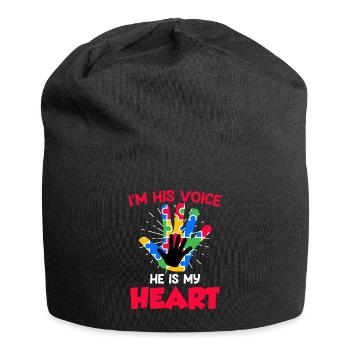 Autistic solidarity for autistic children - Jersey Beanie - black - Front