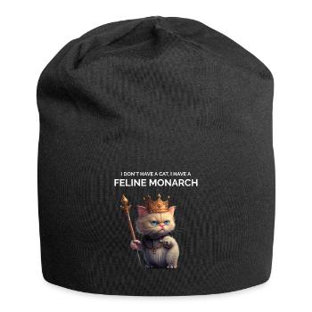Funny Cat Saying Crazy Cat Lady - Jersey Beanie - black - Front