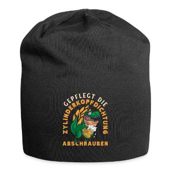 Gepflegt die Zylinderkopfdichtung abschrauben - Jersey-Beanie - Schwarz - Vorne