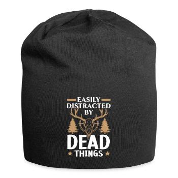 Leicht ablenkbar durch tote Dinge Taxidermie - Jersey-Beanie - Schwarz - Vorne