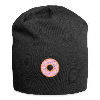 Donut streut Donut gebratener Teig süßes Dessert - Jersey-Beanie - Schwarz - Vorne