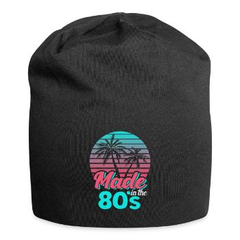 Made In The 80s Retro Karneval 80er Mottoparty - Jersey-Beanie - Schwarz - Vorne