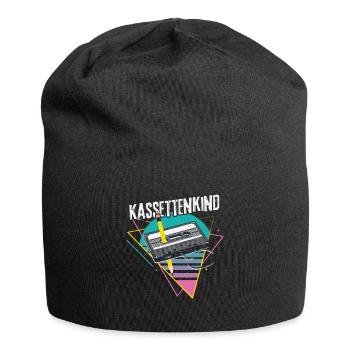 Kassettenkind 80er Jahre Musik Kassette Mixtape - Jersey-Beanie - Schwarz - Vorne