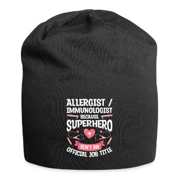 Allergologue-immunologiste parce que le super-héros n’est pas un - Bonnet en jersey - noir - Devant