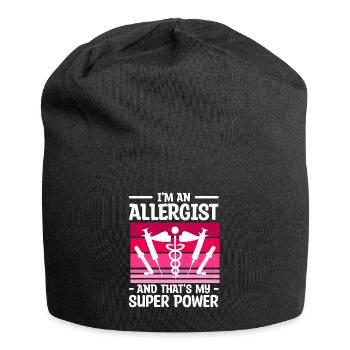 Je suis allergologue et c’est mon super pouvoir - Bonnet en jersey - noir - Devant