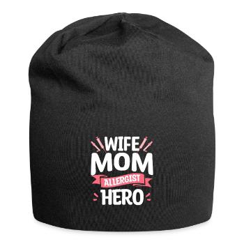 Femme Maman Allergologue Héros Allergologues Allergologues - Bonnet en jersey - noir - Devant