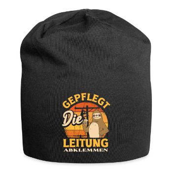 Gepflegt die Leitung abklemmen Biertrinker & Bier - Jersey-Beanie - Schwarz - Vorne
