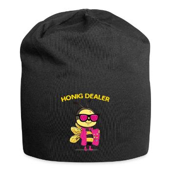 Honig Dealer Imker Honig Biene Imkerei Bienenzucht - Jersey-Beanie - Schwarz - Vorne