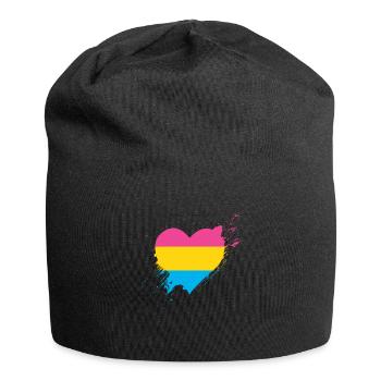 Fierté LGBTQ Coeur Pansexuel - Bonnet en jersey - noir - Devant