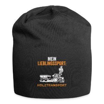 Mein Sport Holztransport - Jersey-Beanie - Schwarz - Vorne