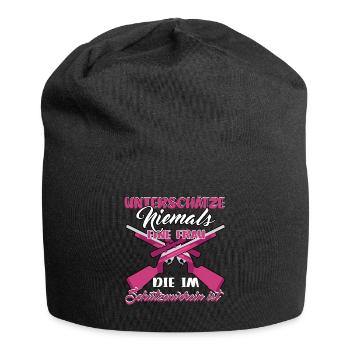 Sportschützin Schützenverein - Jersey-Beanie - Schwarz - Vorne