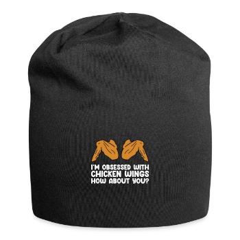 Chicken Wings Funny Food Lover Chicken Wings - Jersey Beanie - black - Front