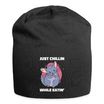 Chinchilla Wildlife Haustier Nagetier Essen - Jersey-Beanie - Schwarz - Vorne