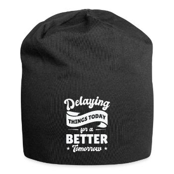 Procrastinating Vintage Fan Procrastinator - Jersey Beanie - black - Front