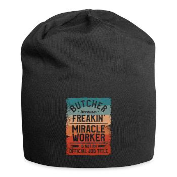 Metzger, weil Freakin' Miracle Worker kein - Jersey-Beanie - Schwarz - Vorne