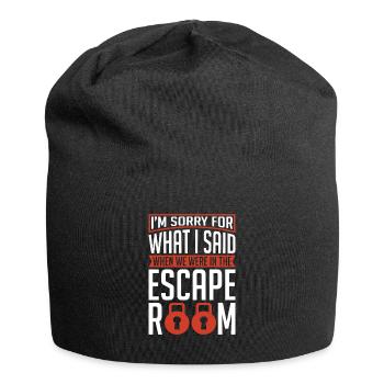 Escape Room Escape Room Lover Escaping - Jersey Beanie - black - Front