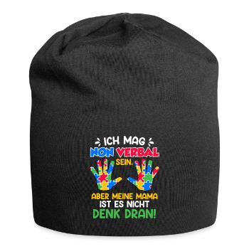 Autismus Bewusstsein autistisches Kind - Jersey-Beanie - Schwarz - Vorne