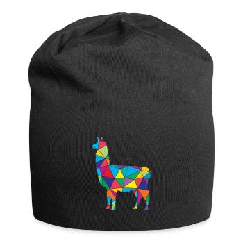 Lama Polygon Low Poly Tier - Bonnet en jersey - noir - Devant